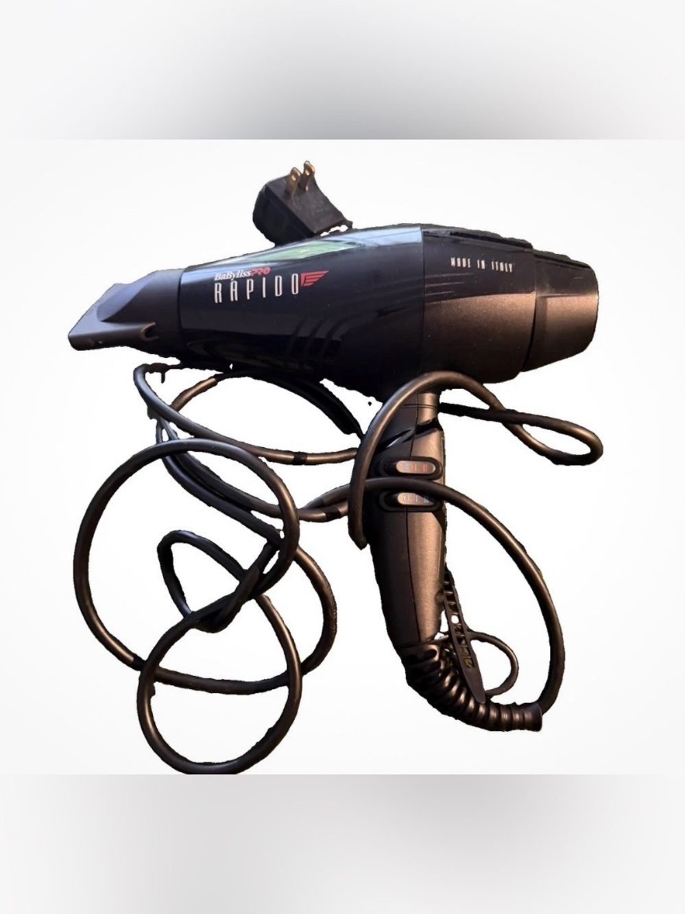 BaByliss PRO Rapido 2000W Professional Hair Dryer - Black